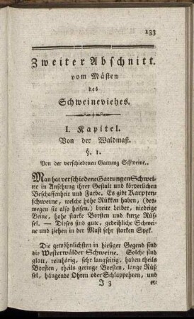 Zweiter Abschnitt. vom Mästen des Schweineviehes.