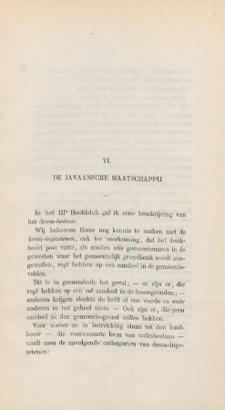 VI. De javaansche maatschappij