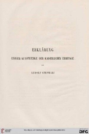 Erklärung einiger Kunstwerke der kaiserlichen Ermitage