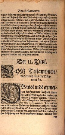 ChurFürstlicher Pfaltz Landt-Recht, 3. Von Testamenten vnd letzten Willen