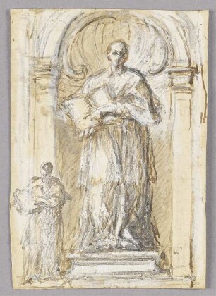 Heiligenfigur in Nische
