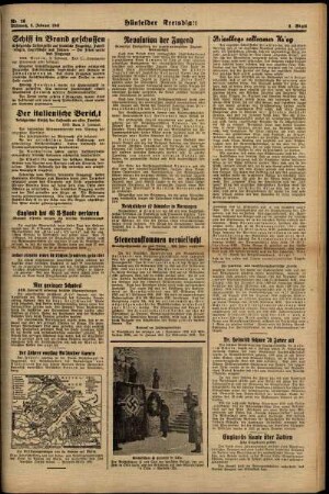 Zweite Ausgabe vom Mittwoch, den 05. Februar 1941.