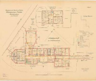 Pathologisches Institut der Charité zu Berlin: Blatt 11, Tierstall, Erdgeschoß; Obduktionshaus, Sockelgeschoß; Leichenkapelle