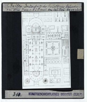 St. Gallen, Kloster,St. Gallen, Stiftkirche,unbekannt, St. Galler Klosterplan (St. Gallen Stiftsbibliothek)