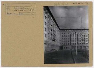 Karl Marx-Allee, Bauabschnitt C-Süd, Rückseite. Berlin, Friedrichshain, Karl-Marx-Allee (vor 1961 Stalinallee)