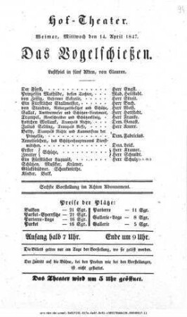 Das Vogelschießen