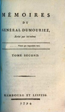 Mémoires Du Général Dumouriez, 2