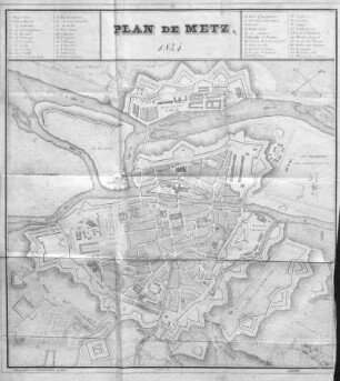 Plan de Metz. 1834.