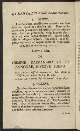 452-464, Caput LIII. De crimine dardanariatus et annonae, eiusque poena. - Caput LVII. De ambitu et simonia, eorumque poenis.