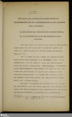 I. Teil. Die Formen der industriellen Zusammenschlüsse. Die Beweggründe für die Zusammenschlüsse in der deutschen Kali-Industrie