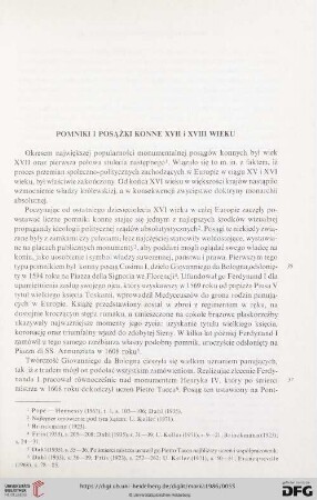 Pomniki i posążki konne XVII I XVIII wieku