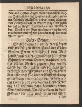 Valet-Seegen.