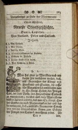Erster Abschnit. Neueste Staatsgeschichte.