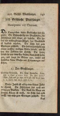 228. Geschlecht. Blattsauger
