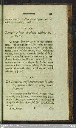 §. 48. De Citatione vasallorum tam in curte, quam extra curtem, habitantium