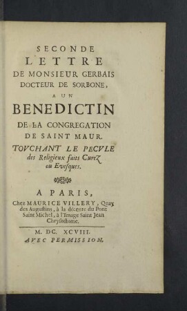 Seconde lettre