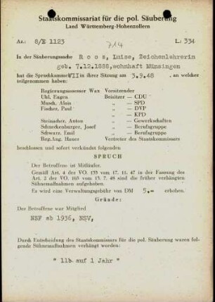 Roos, Luise
