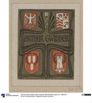 Exlibris Arthur Gwinner (Bankdirektor)