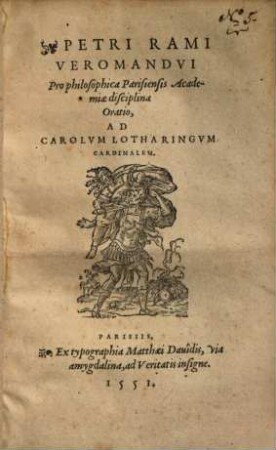 Pro philosophica Parisiensis Academiae disciplina oratio ...