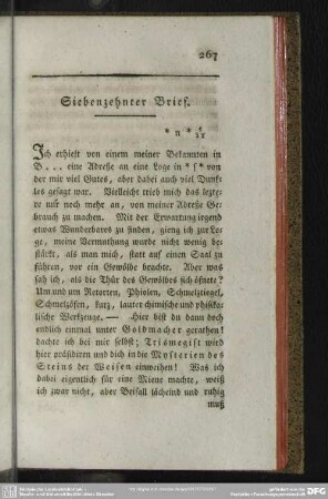 Siebenzehnter Brief