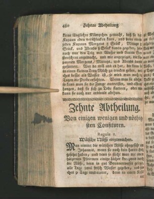 Zehnte Abtheilung.
