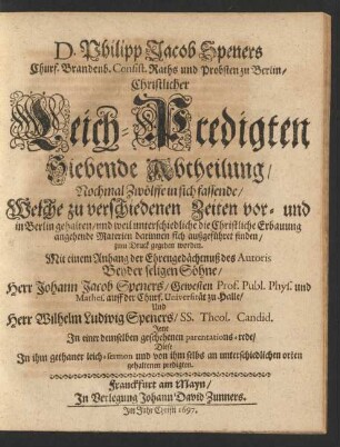 7: Zwölff Christliche Leichpredigten