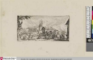[Plünderung und Verbrennung eines Dorfes; Pillage et encendie d'un village.]