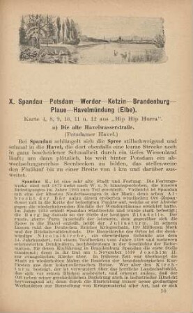 X. Spandau - Potsdam - Werder - Ketzin - Brandenburg - Plaue - Havelmündung (Elbe)