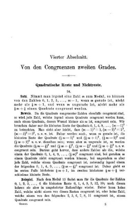 Vierter Abschnitt. Von den Congruenzen zweiten Grades.