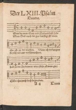 Der LXII. Psalm || Dauids. ||