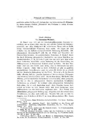 Einzelne pädagogische Richtungen, Pädagogen und Schulmänner : zweite Abteilung ; [Pädagogik und Bildungswesen]