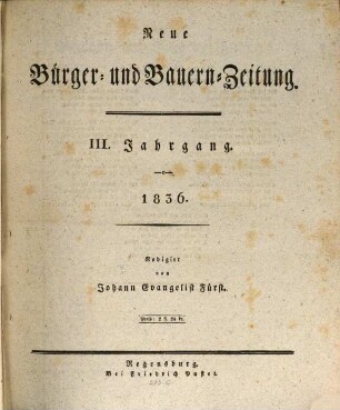 Neue Bürger- und Bauern-Zeitung. 3. 1836