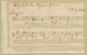 Albumblatt für Clara Schumann ("Hoch aufm Berg tief im Tal") : 12.09.1868