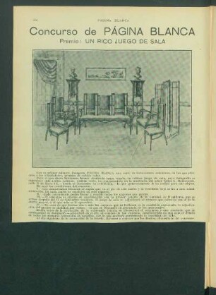 Concurso de página blanca : Premio: un rico juego de sala