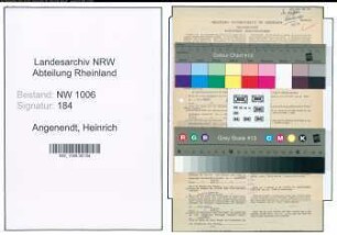 Entnazifizierung Heinrich Angenendt , geb. 23.04.1896 (Landwirt)