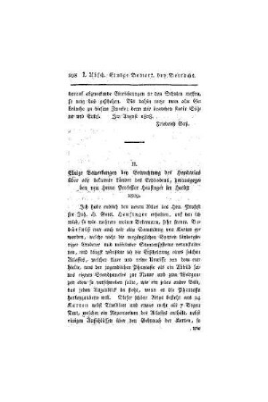 Einige Bemerkungen bey Betrachtung des Handatlas über alle bekannte Länder des Erdbodens, herausgegeben von Herrn Professor Heusinger im Herbst 1809