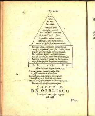 Capvt V. De Obelisco Ranzoviano, ...