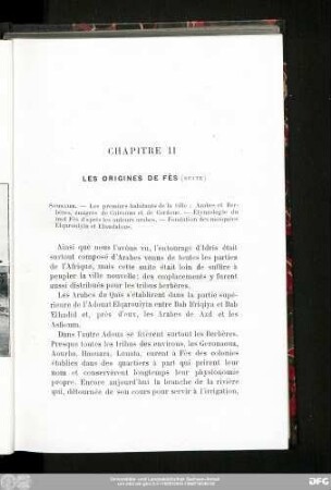 Chapitre II Les Origines De Fès (Suite)