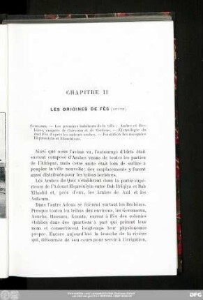 Chapitre II Les Origines De Fès (Suite)
