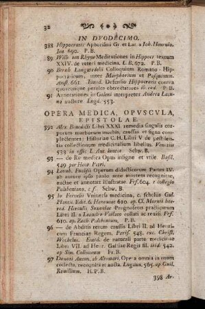 Opera medica, opuscula, epistolae.