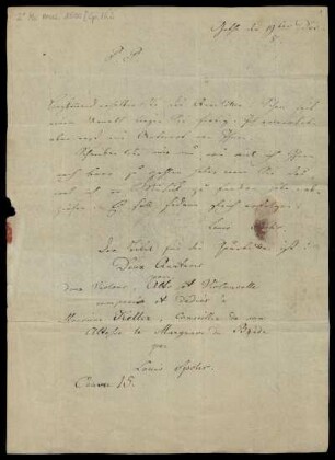 Brief von Louis Spohr an Ambrosius Kühnel