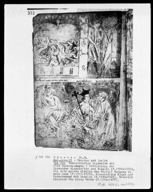 Tristan und Isolde — Zweistreifige Bildseite, Folio 10verso