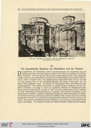 IV. Die byzantinische Baukunst des Mittelalters und der Neuzeit