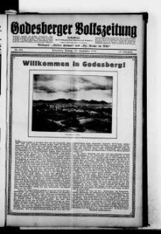 Godesberger Volkszeitung. 1913-1933