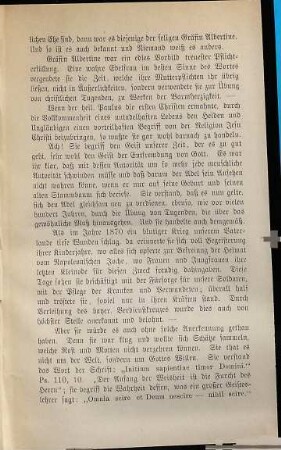 Gedächtnisrede am Grabe der hochseligen Albertine Gräfin v. Pocci : 7. November 1890