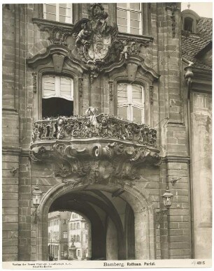 Rathaus, Bamberg: Ansicht Portal