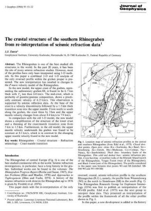 The crustal structure of the southern Rhinegraben from re-interpretation of seismic refraction data