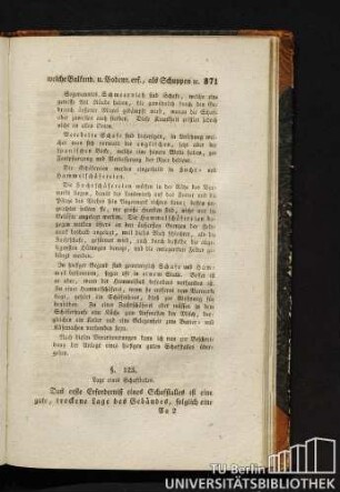 § 123 Lage eines Schafstalles