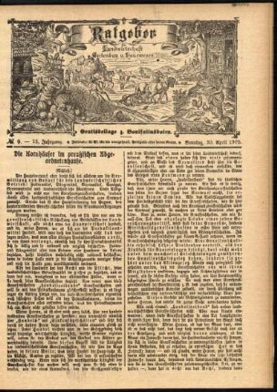 Ausgabe vom Sonntag, den 30. April 1905.