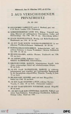2. Aus verschiedenem Privatbesitz (Nr. 82-244)